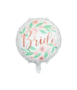 Folieballon Bride med blomster