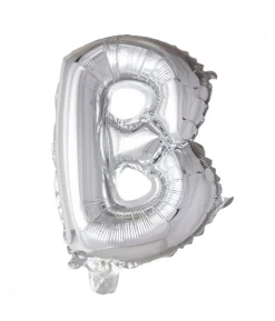 Folie ballon B, sølv 41 cm