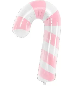 Folieballon Candy cane, lyserød