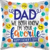 Folieballon Dad smilies