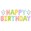 Folieballoner Happy Birthday, pastel