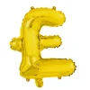 Folie ballon £, guld 41 cm
