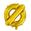 Folie ballon Ø, guld 41 cm