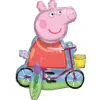 Folieballon Gurli Gris på cykel