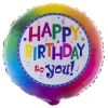 Folieballon Happy Birthday, 46 cm