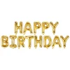 Folieballon Happy Birthday, guld