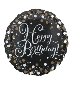 Folieballon Happy Birthday Sparkling, 43 cm