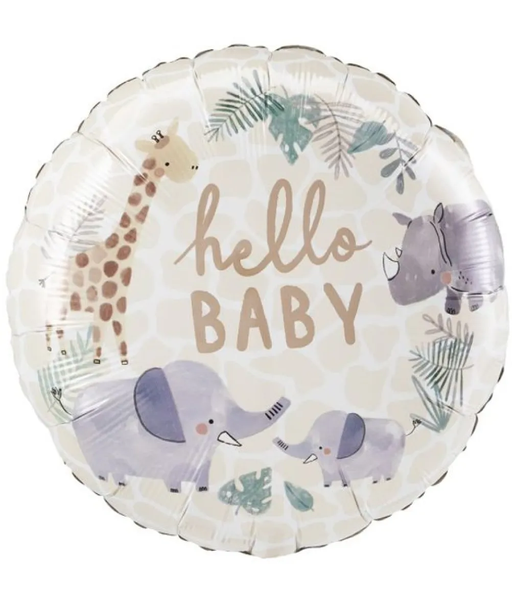 Folieballon Hello Baby jungle