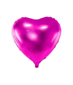 Folieballon Hjerte, fuchsia