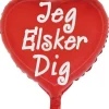 Folieballon hjerte Jeg elsker dig