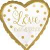 Folieballon hjerte Love always & forever 43 cm