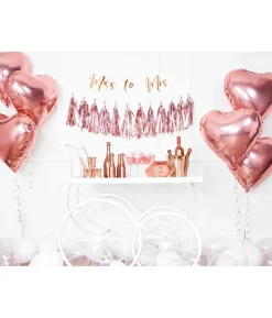 Folieballon Hjerte, rose gold