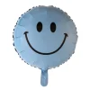 Folieballon, lyseblå emoji smiley