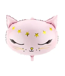 Folieballon Meow Lyserød