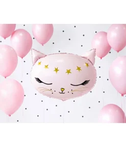 Folieballon Meow Lyserød