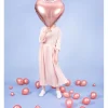 Folieballon rose gold hjerte, 61 cm
