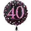 Folie ballon 40 år Pink Sparkling