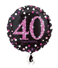 Folie ballon 40 år Pink Sparkling