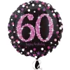 Folie ballon 60 år Pink Sparkling