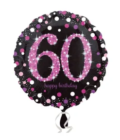 Folie ballon 60 år Pink Sparkling