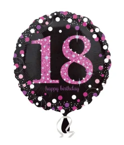 Folie ballon 18 år Pink Sparkling