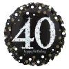 Folie ballon 40 år Sparkling