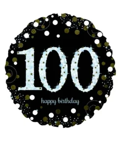 Folieballon 100 år Sparkling