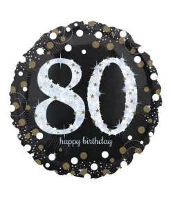 Folieballon 80 år Sparkling