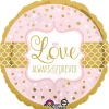 Folieballon rund Love always & forever 71 cm