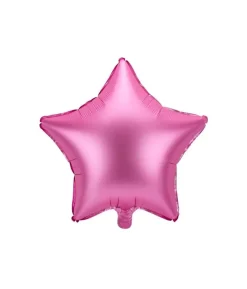 Folieballon Stjerne, Pink mat