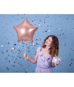 Folieballon Stjerne, Rose gold