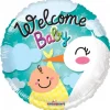 Folieballon Stork med baby