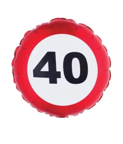 Folieballon trafik skilt 40