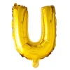 Folie ballon U, guld 41 cm