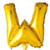Folie ballon W, guld 41 cm