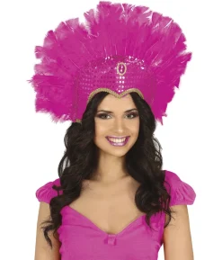 Fuchsia samba fjerhovedpynt