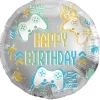 Gaming Happy Birthday folieballon, 45 cm