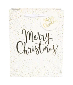 Gavepose Merry Christmas, hvid