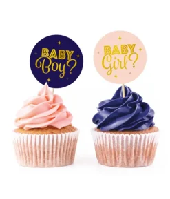 Gender reveal - Boy of Girl kagepynt, 12 stk