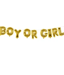 Gender reveal - Boy or Girl folieballon, guld 36 cm