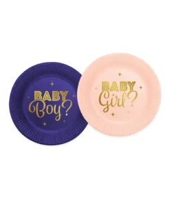 Gender reveal - Boy or Girl paptallerkner, 18 cm