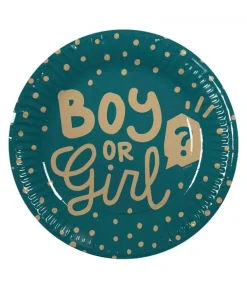Gender reveal - Boy or Girl paptallerken, 23 cm