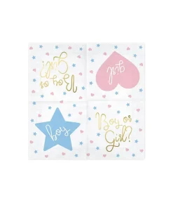 Gender reveal - Boy or Girl servietter, 20 stk