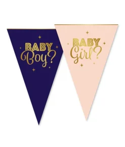 Gender reveal - Boy or Girl vimpelguirlande, 6 m