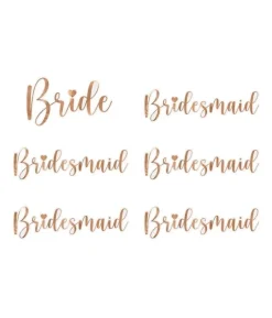 Glas stickers Bride - Bridesmaid