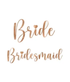 Glas stickers Bride - Bridesmaid