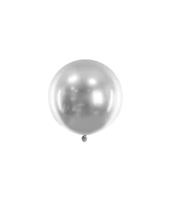 Glossy sølv ballon, 60 cm
