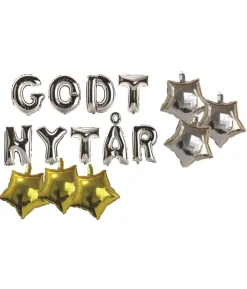 GODT NYTÅR folie ballon sæt