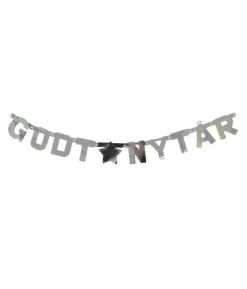 Godt Nytår guirlande, sølv