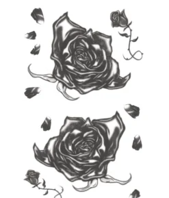 Goth Black Roses tatovering